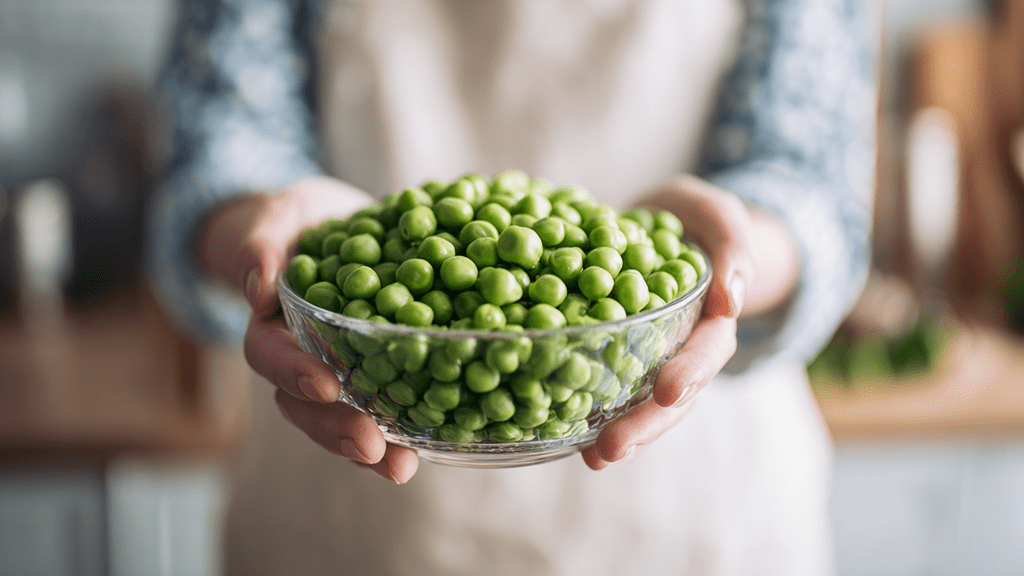 зерна свежего гороха
