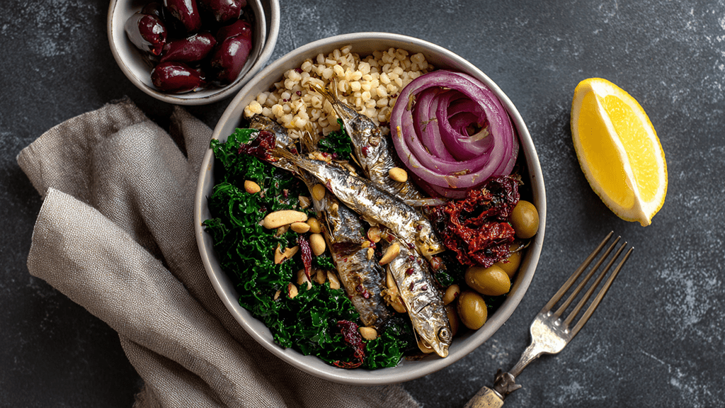 "Средиземноморский энерджайзер" с сардинами и булгуром