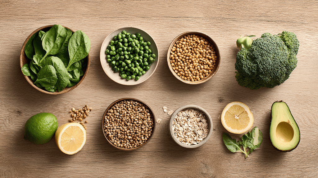 Овощи, зелень и бобовые с высоким содержанием фолиевой кислоты